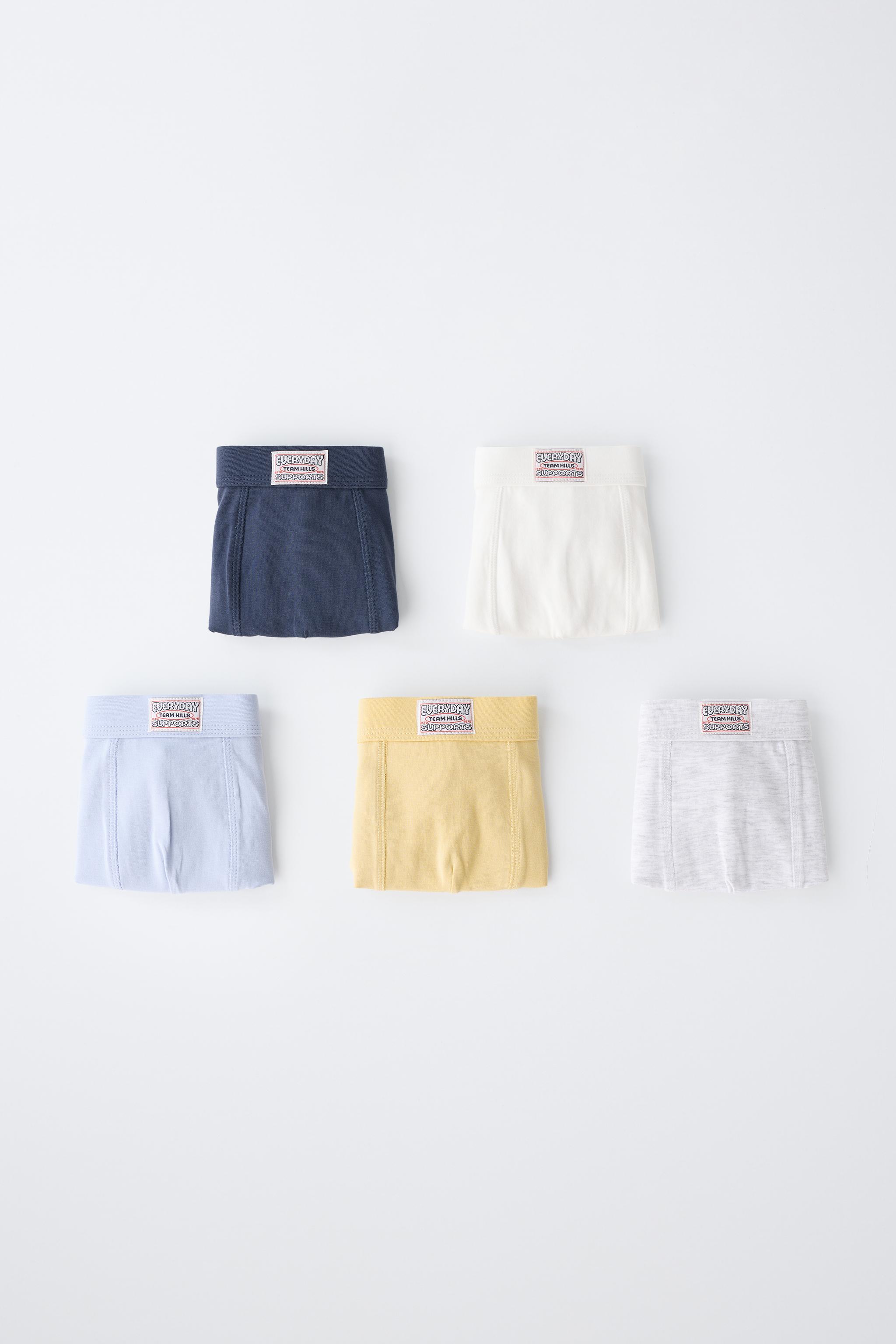 AGES 6-14 / FIVE-PACK OF LABEL BOXERS
